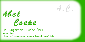 abel csepe business card