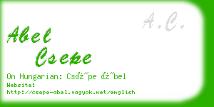 abel csepe business card